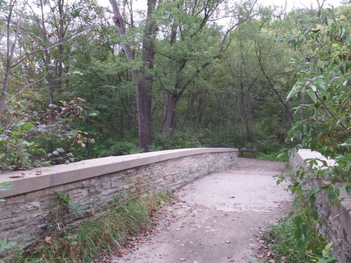 stone bridge in the woods