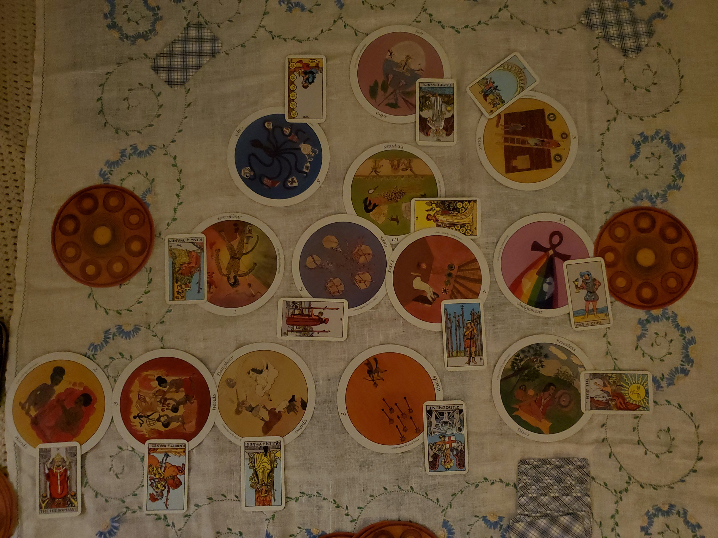 same as above, but with 12 more cards to complete the surrounding circle/spiral. It's pretty overwhelming.