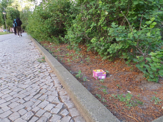 juicebox next to a walkway