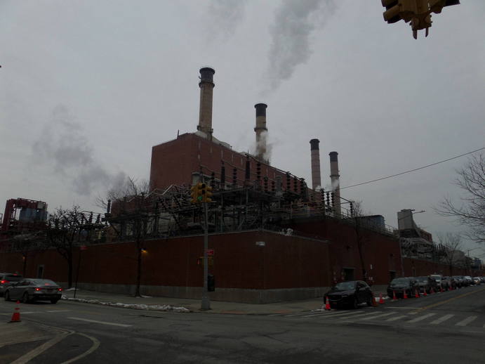 powerplant with smokestacks