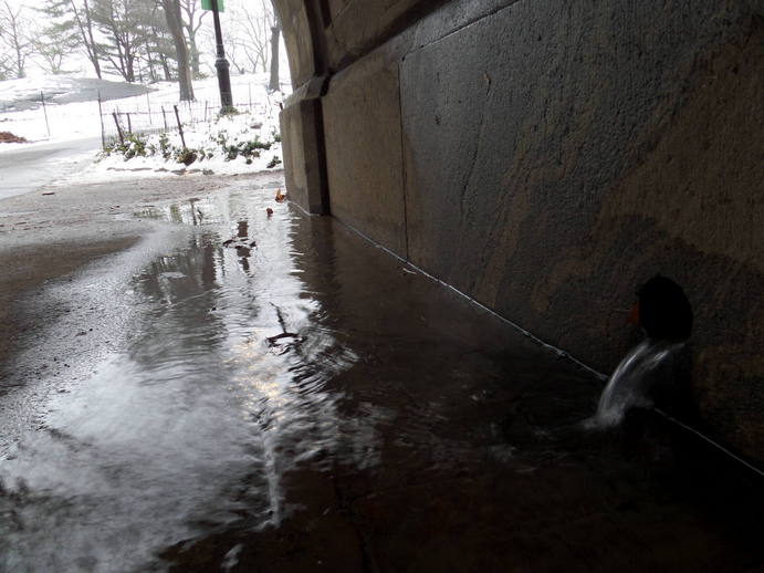 storm drain under a tunnel