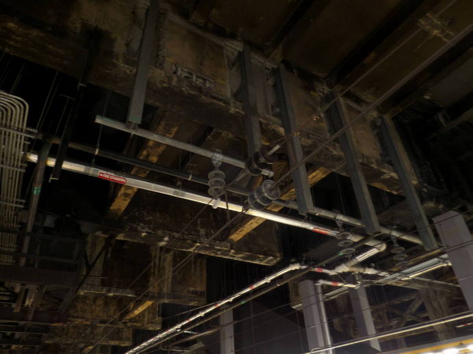 train station underbelly ceiling